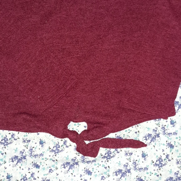 Papermoon red burgandy sweater top - Picture 3 of 4